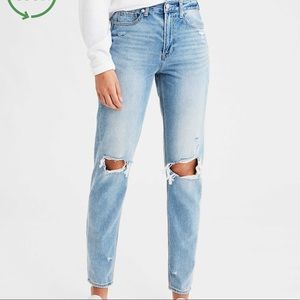 High rise Mom Jeans; American Eagle